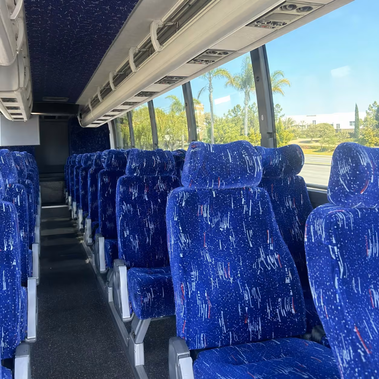 40 56 passenger charter bus interior