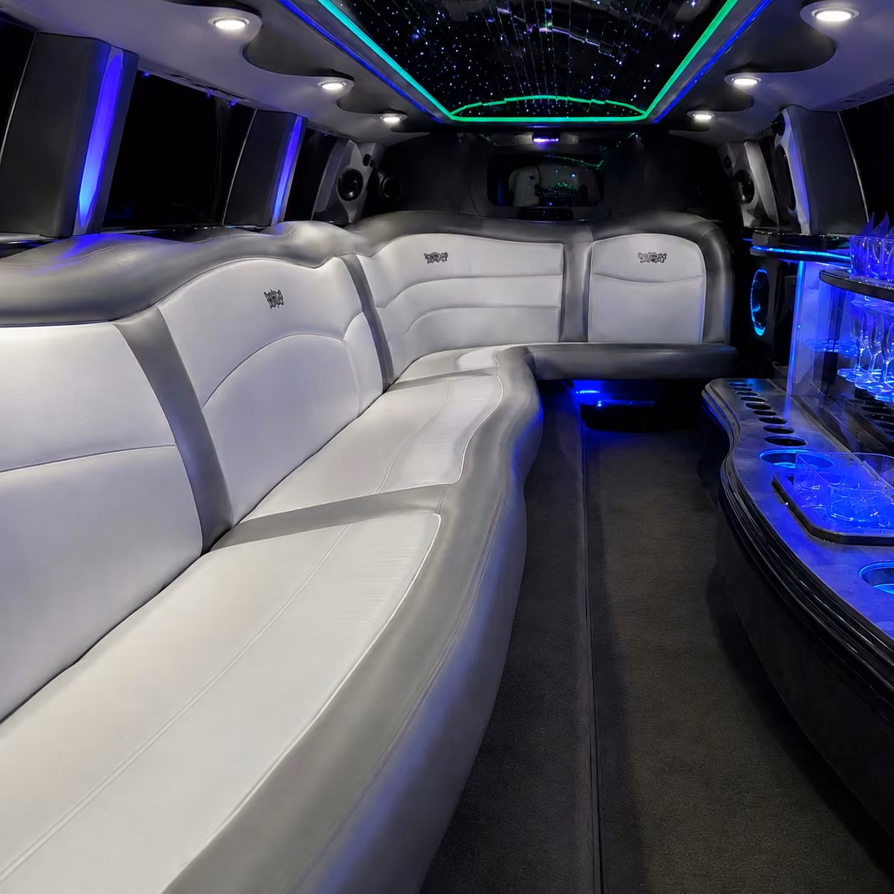 chrysler 300 limo inside