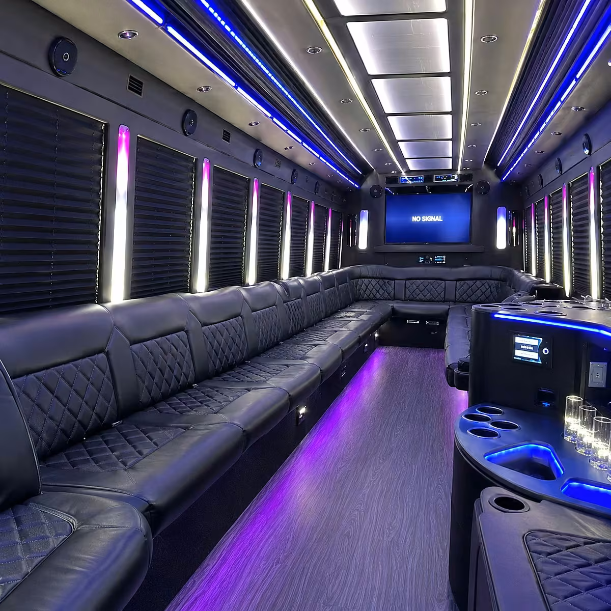 fort lauderdale party bus interior