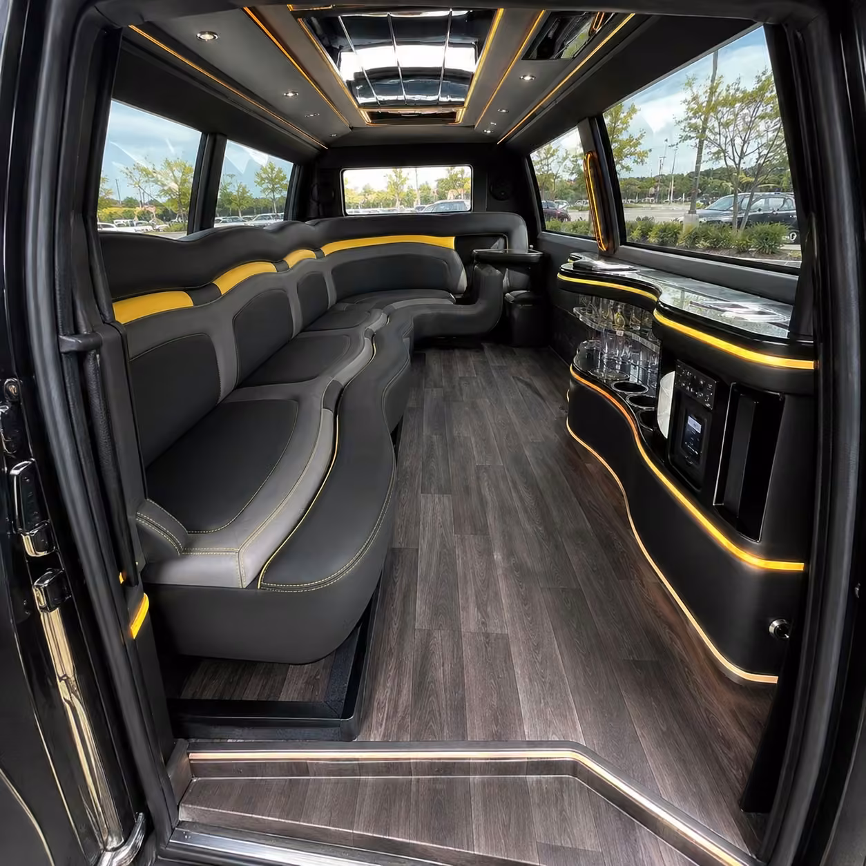 hummer limo inside