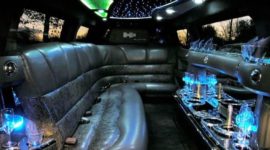 black hummer limo inside